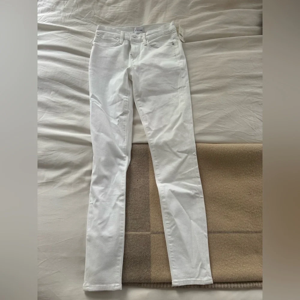 NWT Frame Denim Women's White Le High Skinny Jeans size 26